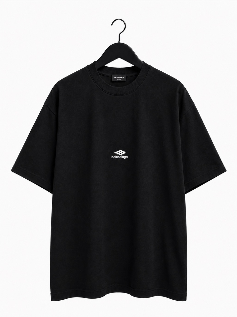 Balenciaga Black Short-Sleeve Logo Tee